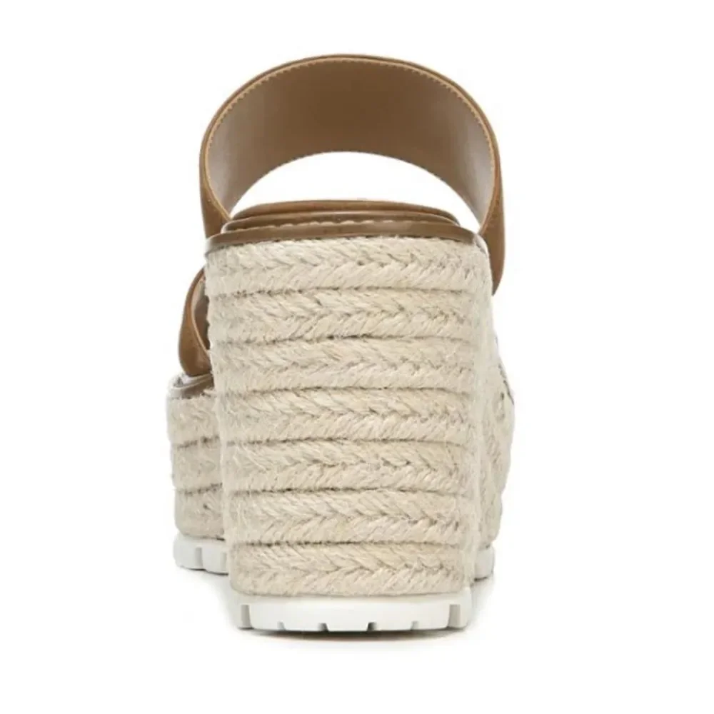 NEW Sam Edelman Luca Wedge Platform Suede Espadrille Sandals Size 8.5 - Picture 5 of 9